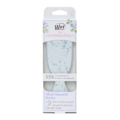 Wet Brush x LoveShackFancy Mini Shine Detangling Hair Brush - English Ivy - Blue - Image 1