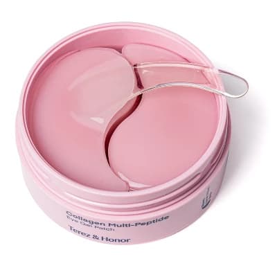 Terez & Honor Collagen Multi-Peptide Eye Gel Patch Korean Skincare - 30 Pairs - Firming, Glowing & Hydrating, for All Skin Types, Unscented - Image 1