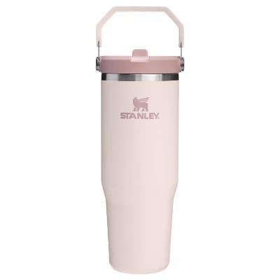 Stanley 30 oz Stainless Steel Ice Flow 2.0 Flip Straw Tumbler Rose Quartz - Image 1