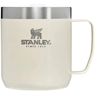 Stanley 12oz Stainless Steel Classic Legendary Mug - Cream Gloss: Insulated Travel Mug for Hot & Cold Beverages, Dishwasher-Safe - Image 1