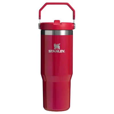 Stanley 30 oz Stainless Steel IceFlow Flip Straw Tumbler Red Delicious - e.l.f - Image 1