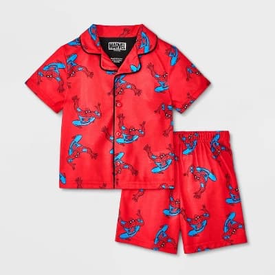 Toddler Boys' 2pc Spider-Man Coat Pajama Set - Red 5T - Image 1