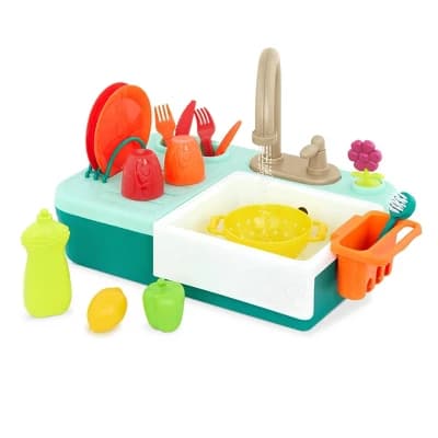 B. toys Running Water Play Sink - Splash-n-Scrub Sink - Kids Kitchen Playset - Image 1