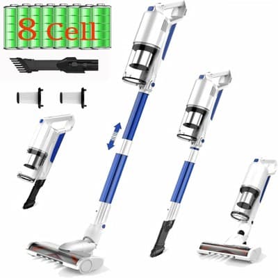 WHALL Cordless Vacuum Cleaner, Stick Vacuum with Powerful Suction, Brushless Motor, Lightweight Design for Pet Hair, Carpet, Hard Floor - Image 1