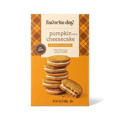 Fall Harvest Pumpkin Cheesecake Sandwich Cookies - 10.6oz - Favorite Day™ - Image 1