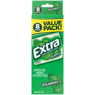 Extra Spearmint Sugar-Free Gum Value Pack - 120ct - Image 1
