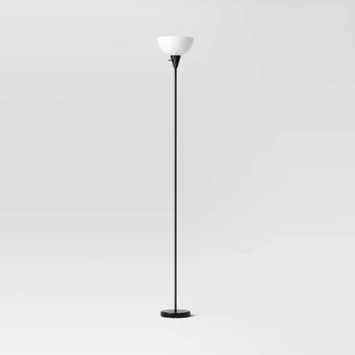 Torchiere Floor Lamp Black - Room Essentials™: Minimalist Standing Light with 3-Way Switch - Image 1
