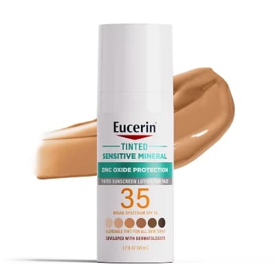Eucerin Sensitive Tinted Mineral Face Sunscreen - SPF 35 - 1.7 fl oz - Image 1