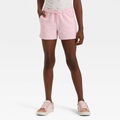Girls' French Terry Shorts - Cat & Jack™ Soft Pink S - Image 1