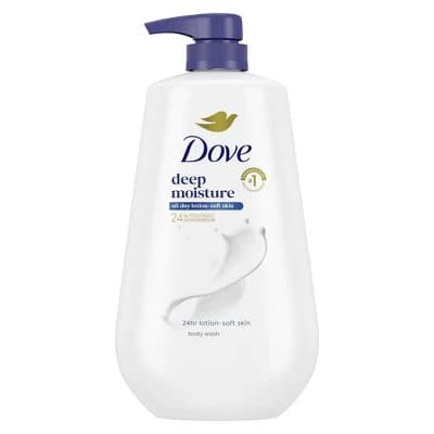 Dove Deep Moisture Body Wash Nourishes the Driest Skin 24hr Lotion-Soft Skin - 30.6 fl oz - Image 1