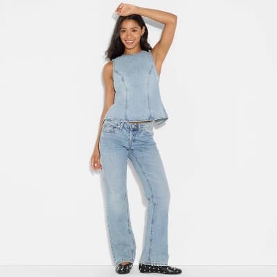 Women's Low-Rise Bootcut Jeans - Wild Fable™ Light Wash 6 - Image 1