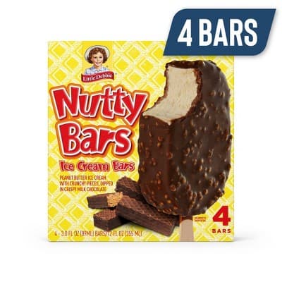 Little Debbie Nutty Frozen Ice Cream Bars - 12oz/4ct