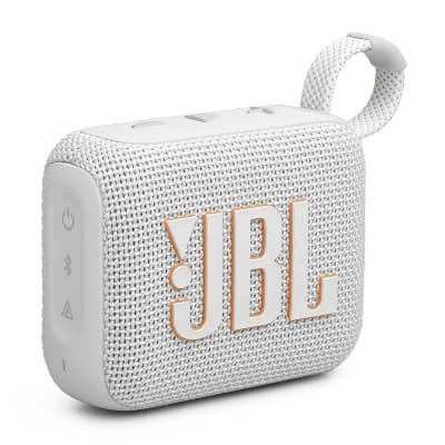 JBL Go4 Portable Bluetooth Waterproof Speaker - White - Image 1
