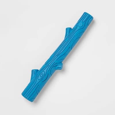 Long Rubber Stick with Crinkles Dog Toy - Blue - Boots & Barkley™ - Image 1
