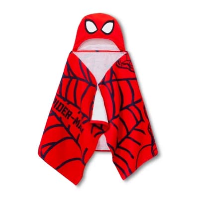 Marvel Spider-Man Kids' Hooded Bath Towel Red - Image 1