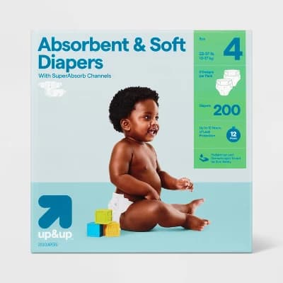 Disposable Diapers - Size 4 - 200ct - up&up™ - Image 1