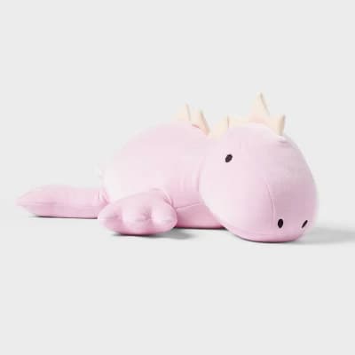 Dinosaur Weighted Plush Kids' Throw Pillow Purple - Pillowfort™ - Image 1