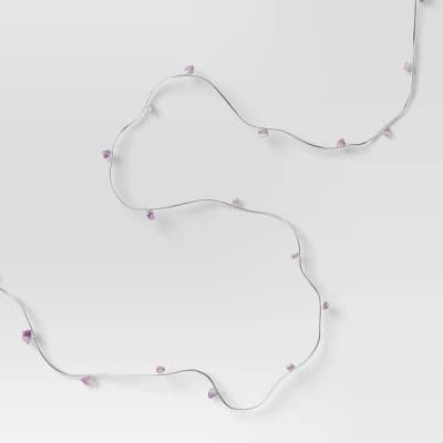 Amethyst Fairy Lights Purple - Room Essentials™: LED Indoor Novelty String Lights for Dorm Decor, USB/Battery Powered - Image 1