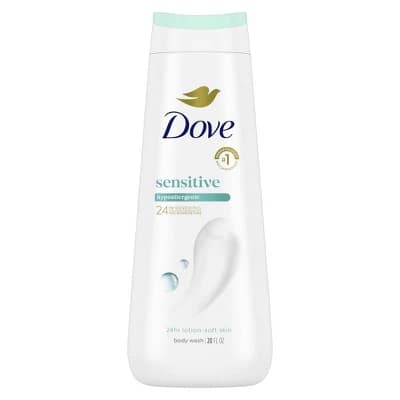 Dove Sensitive Skin Body Wash Gentle Hypoallergenic Formula 24hr Lotion-Soft Skin - 20 fl oz - Image 1