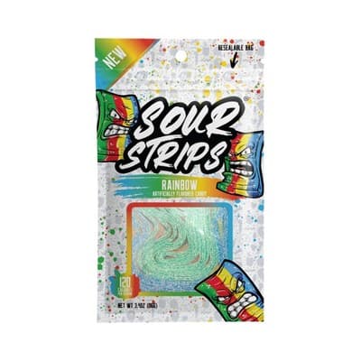 Sour Strips Rainbow Candy - 3.4oz - Image 1