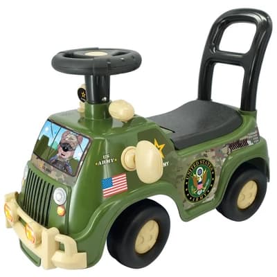 Kiddieland: Lights N' Sounds Activity Truck - U.S. Army, Foot-To-Floor Ride-On - Image 1