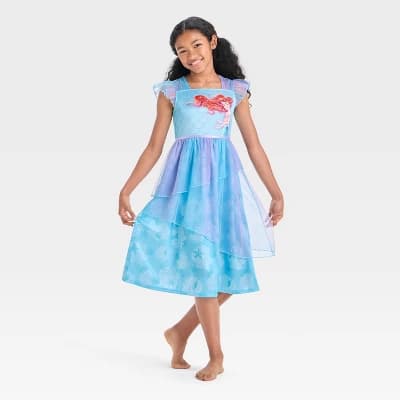 Girls' Little Mermaid Ariel NightGown - Blue - Image 1