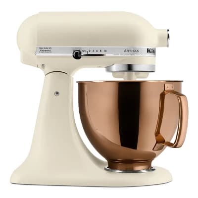 KitchenAid 5qt 10-Speed Stand Mixer with Copper Bowl Fresh Linen - Hearth & Hand™ with Magnolia: Metal, 325W, 22.8 lbs - Image 1