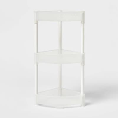 Trilateral Tower Caddy White - Room Essentials™: Plastic, Rust-Resistant Bath Organizer for Dorm - Image 1