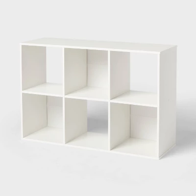 11" 6 Cube Book Shelf White - Brightroom™ - Image 1