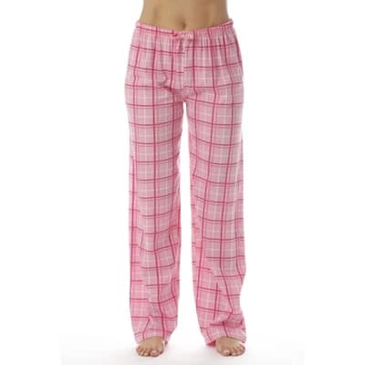 Just Love Womens Plaid Knit Jersey Pajama Pants - 100% Cotton PJs 6324-PNK-10281-NEW-M - Image 1