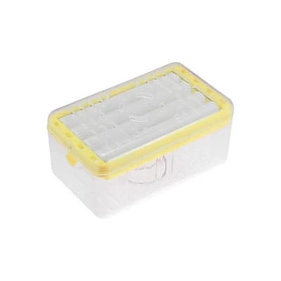 Unique Bargains Keep Soap Dry Soap Dish with Drain Multifunctional Soap Dish Soap Cleaning Storage Foaming Box Yellow - Image 1