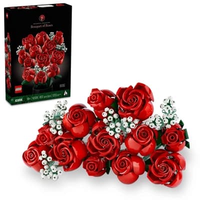 LEGO Icons Bouquet of Roses, Flower Build and Display Set 10328 - Image 1