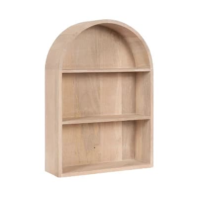 Kate & Laurel All Things Decor 18"x26" Arcott Arch Wall Shelf Natural - Image 1
