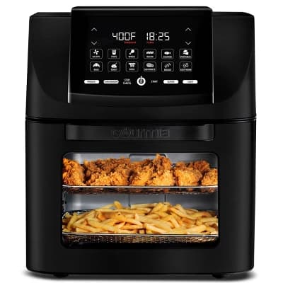 Gourmia 14qt All-in-One Digital Air Fryer, Oven, Rotisserie & Dehydrator: Stainless Steel, 1550W, Dishwasher-Safe Parts - Image 1