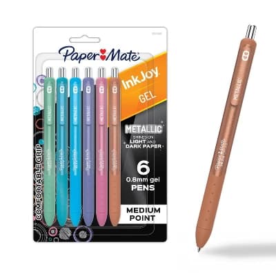 Paper Mate Ink Joy Gel Metallic Ink Pens 6ct - Image 1