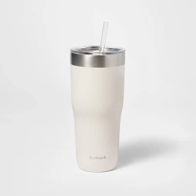 30oz Stainless Steel Straw Tumbler Cream - Embark™ - Image 1