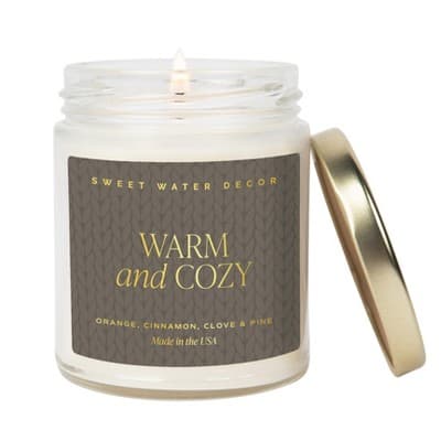 Warm & Cozy Soy Candle by Sweet Water Decor