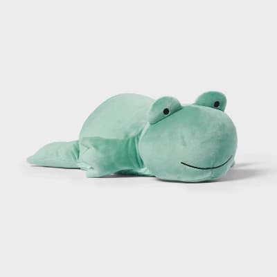 Frog Weighted Plush Kids' Throw Pillow Green - Pillowfort™ - Image 1