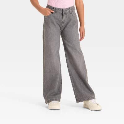 Girls' Wide Leg Jeans - Cat & Jack™ - Image 1