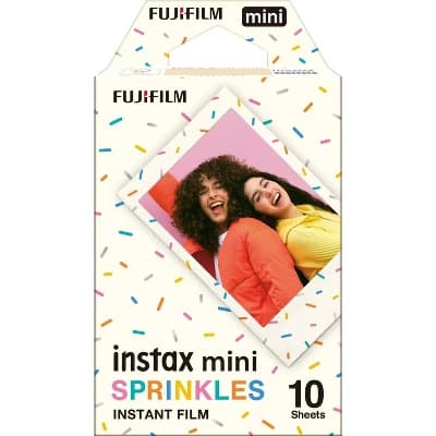 Fujifilm Instax Mini Birthday Sprinkles Instant Film - 10ct: ISO 800, 10 Exposures - Image 1