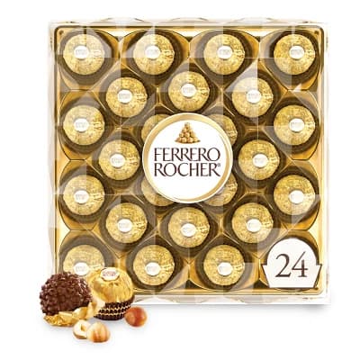 Ferrero Rocher Candy Fine Hazelnut Chocolates 24ct - Image 1