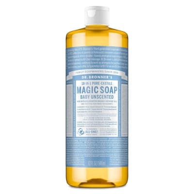 Dr. Bronner's Magic Pure Castile Liquid Soap Bodywash - Baby Unscented - 32 fl oz - Image 1