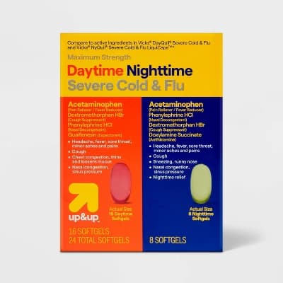 Day/Night Cold & Flu Combo Severe Softgels - 24ct - up&up™ - Image 1