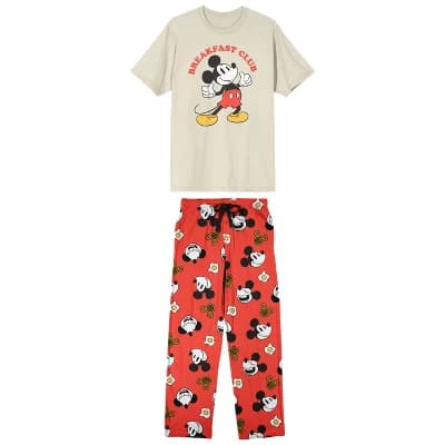 Disney Mickey Mouse Character Print Men's 2-Pack Pajama Set Red XL - Image 1