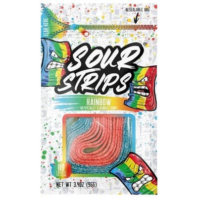Sour Strips Rainbow Candy - 3.4oz - Image 1