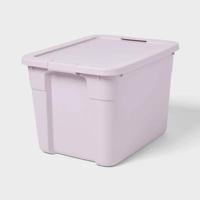 20gal Latching Storage Tote Lavender Splash - Brightroom™ - Image 1