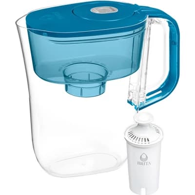Brita Water Filter 6-Cup Denali Water Pitcher Dispenser with Standard Water Filter - Teal - Image 1