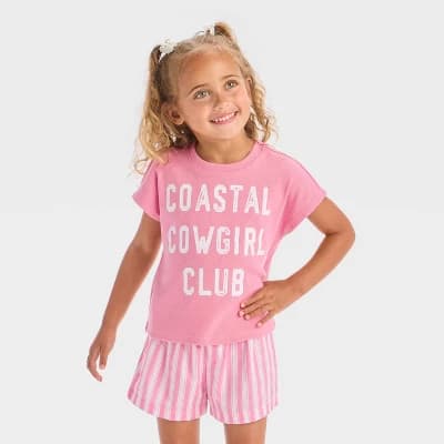 Grayson Mini Toddler Girls' Coastal Cowgirl Top - Pink 3T - Image 1