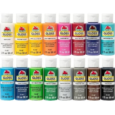 Apple Barrel Acrylic Paint Gloss 2oz. 16-Piece Set (APPPROMOABG) - Image 1