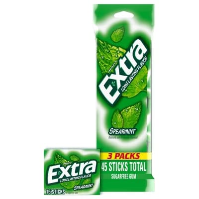 Extra Spearmint Sugar-Free Gum Multipack - 15 sticks/3pk - Image 1